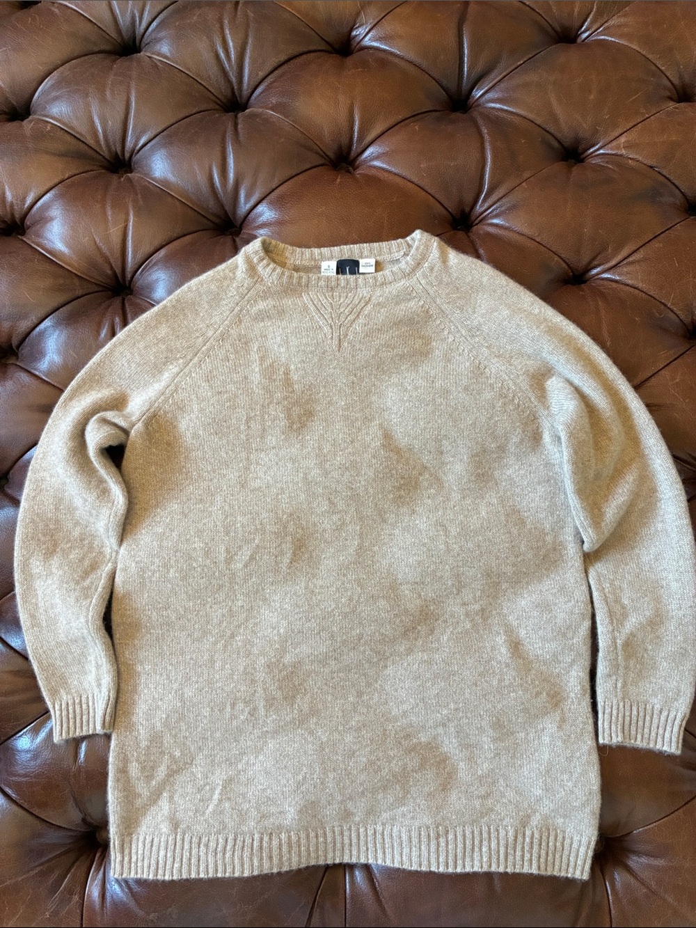 Cashmere Crewneck Tunic Sweater